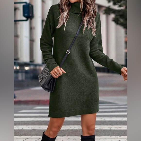 BTFBM Sweaters - BTFBM Women's Turtleneck Long Sleeve Sweater Dress Size Large